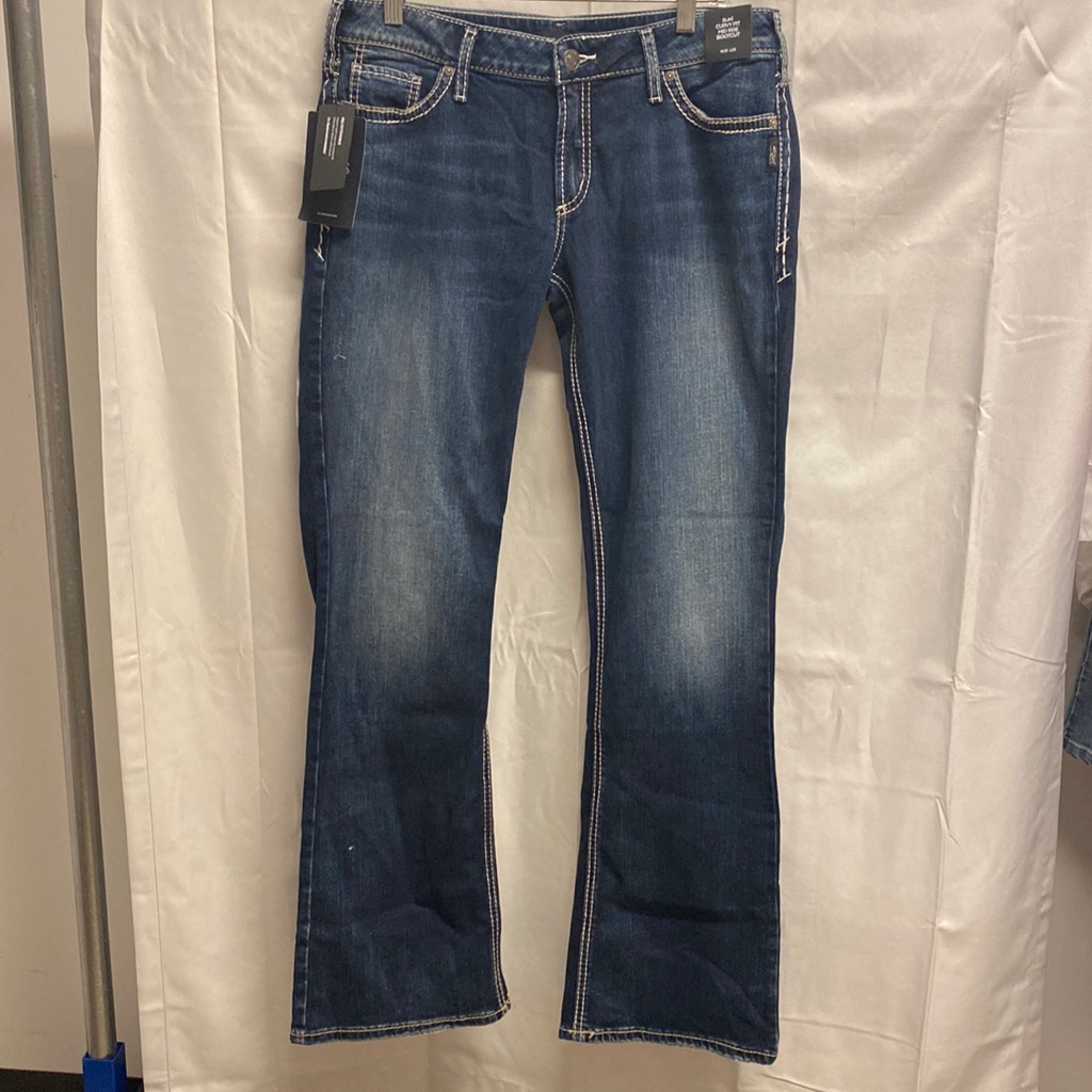 Silver Jeans Co Indigo StitchedPocket Suki Bootcut Jeans